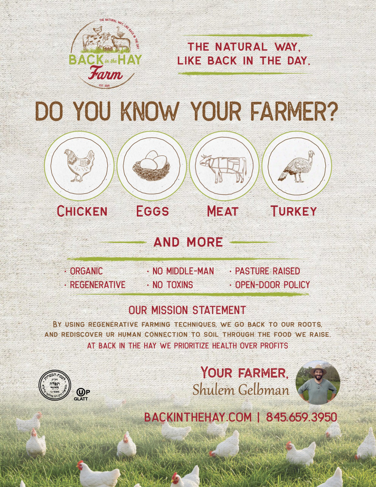Back in the Hay Farm advertisement