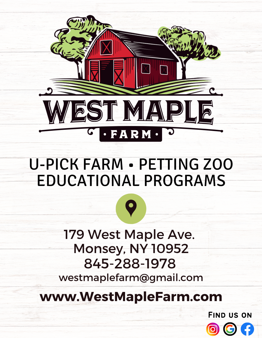 West Maple Farm advertisement